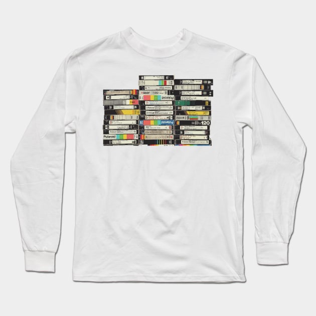 vhs 80s retro Long Sleeve T-Shirt by Junalben Mamaril